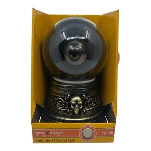 Spooky Village Animated Crystal Ball With Sound & Motion Sensor Halloween Decor